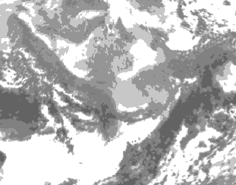 GDPS total cloud 096 hour forecast chart for Canada based on 2026/03/04 0000Z data