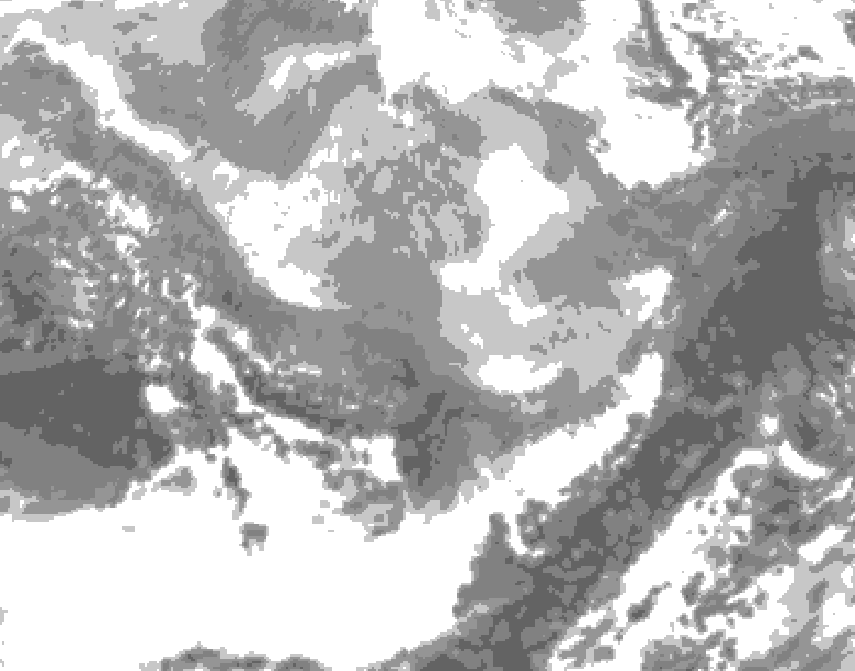 GDPS total cloud 102 hour forecast chart for Canada based on 2026/03/04 0000Z data