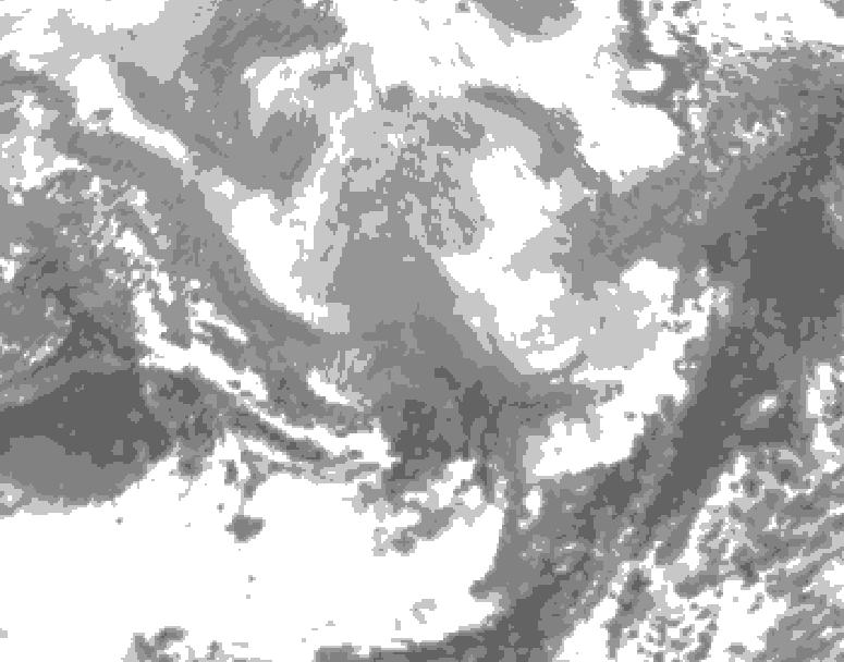 GDPS total cloud 108 hour forecast chart for Canada based on 2026/03/04 0000Z data