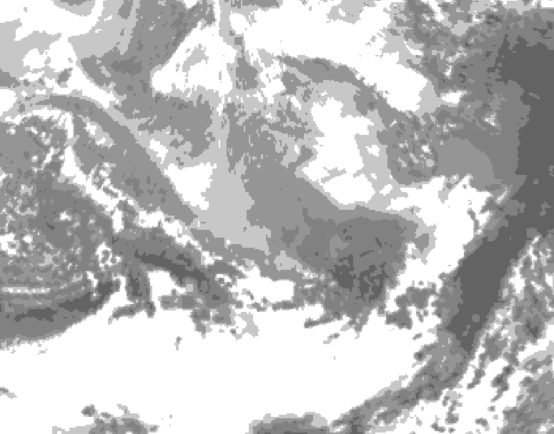 GDPS total cloud 120 hour forecast chart for Canada based on 2026/03/04 0000Z data