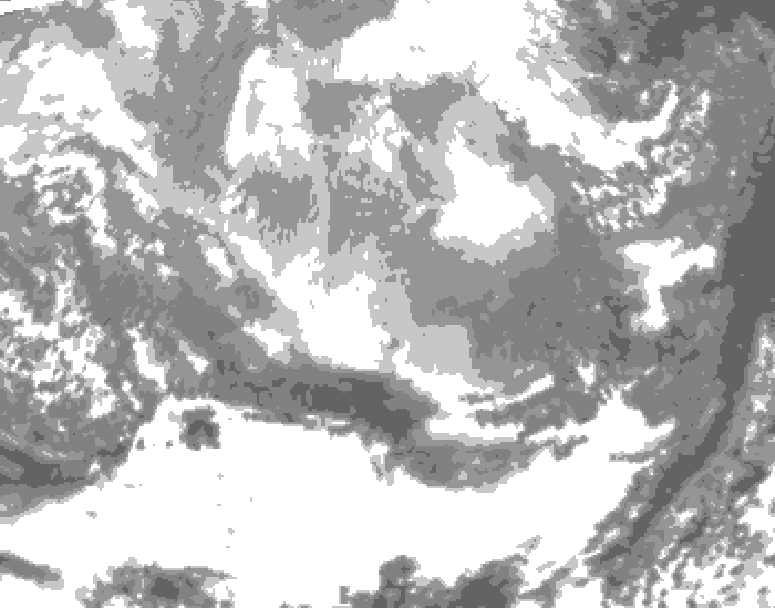 GDPS total cloud 132 hour forecast chart for Canada based on 2026/03/04 0000Z data