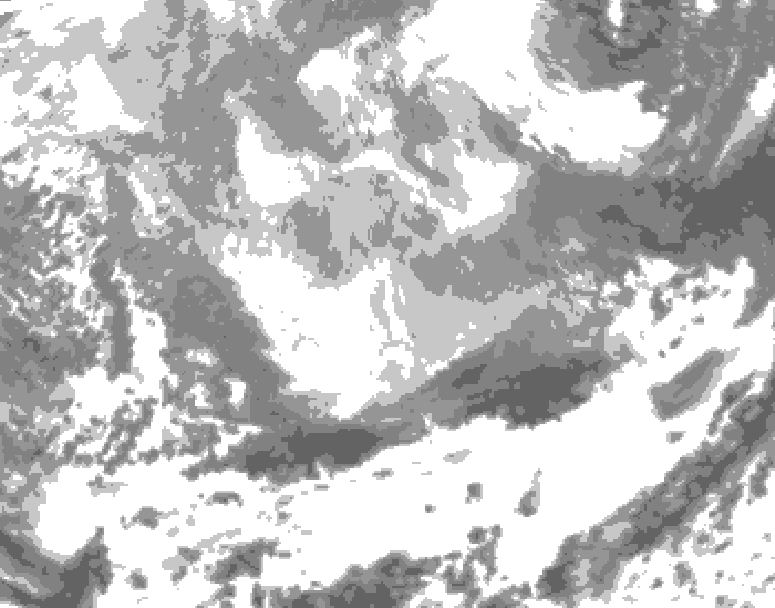 GDPS total cloud 150 hour forecast chart for Canada based on 2026/03/04 0000Z data