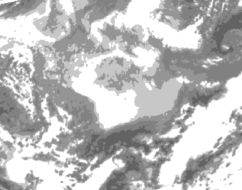 GDPS total cloud 162 hour forecast chart for Canada based on 2026/03/04 0000Z data