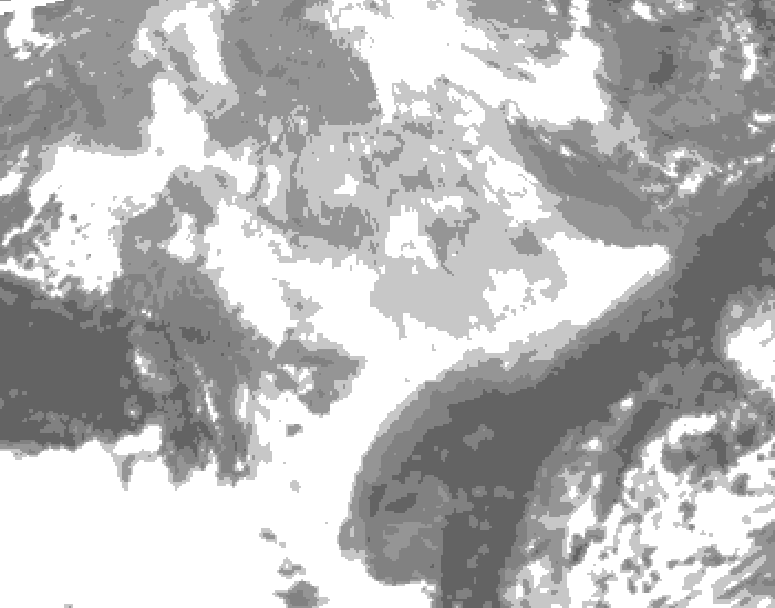 GDPS total cloud 198 hour forecast chart for Canada based on 2026/03/04 0000Z data
