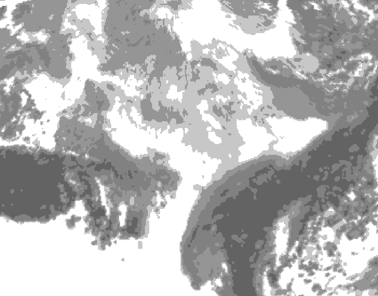 GDPS total cloud 204 hour forecast chart for Canada based on 2026/03/04 0000Z data