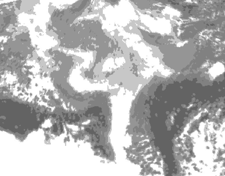 GDPS total cloud 222 hour forecast chart for Canada based on 2026/03/04 0000Z data