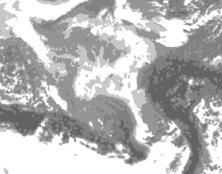 GDPS total cloud 240 hour forecast chart for Canada based on 2026/03/04 0000Z data