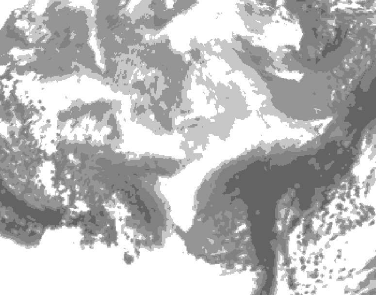 GDPS total cloud 198 hour forecast chart for Canada based on 2026/03/04 1200Z data