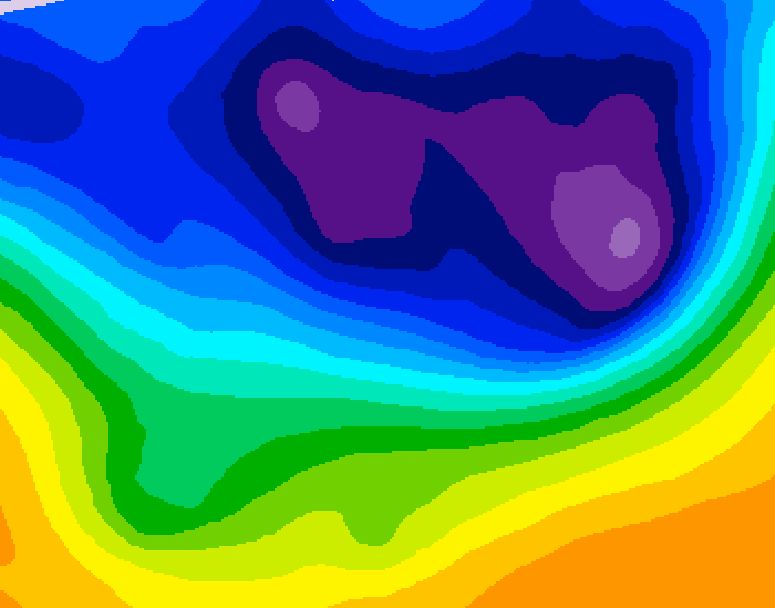 GDPS 500 millibar geopotential height 006 hour forecast chart for Canada based on 2026/03/05 0000Z data