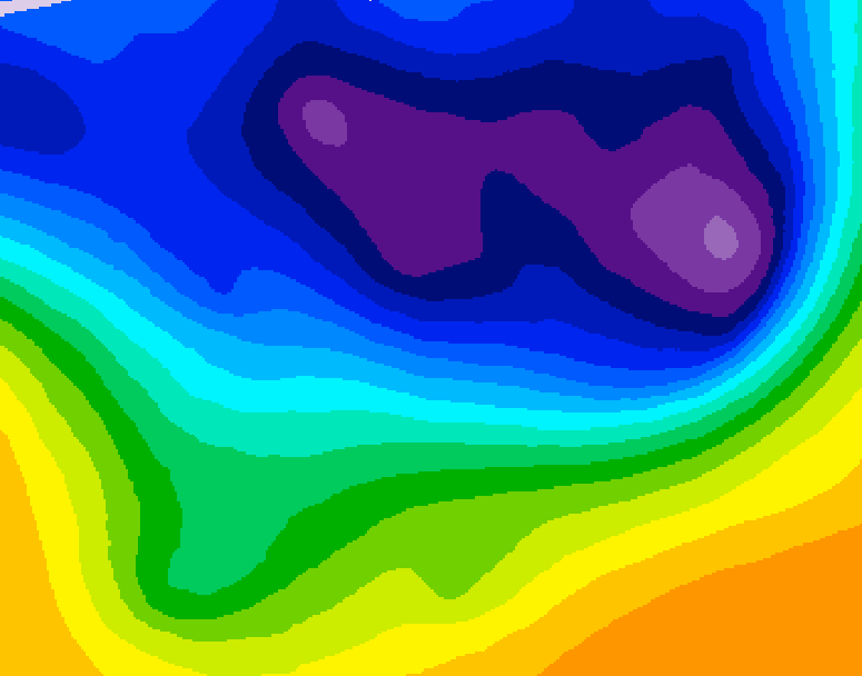 GDPS 500 millibar geopotential height 012 hour forecast chart for Canada based on 2026/03/05 0000Z data