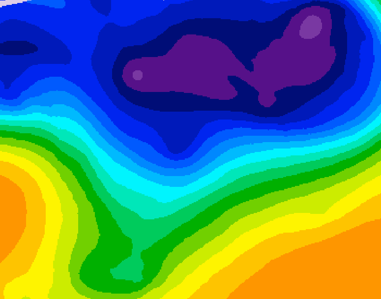 GDPS 500 millibar geopotential height 042 hour forecast chart for Canada based on 2026/03/05 0000Z data