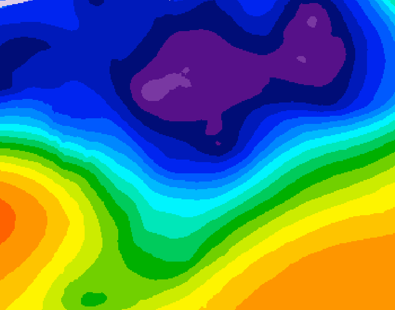 GDPS 500 millibar geopotential height 054 hour forecast chart for Canada based on 2026/03/05 0000Z data