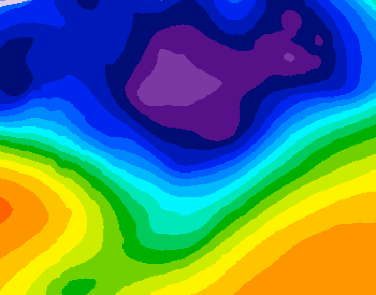 GDPS 500 millibar geopotential height 060 hour forecast chart for Canada based on 2026/03/05 0000Z data