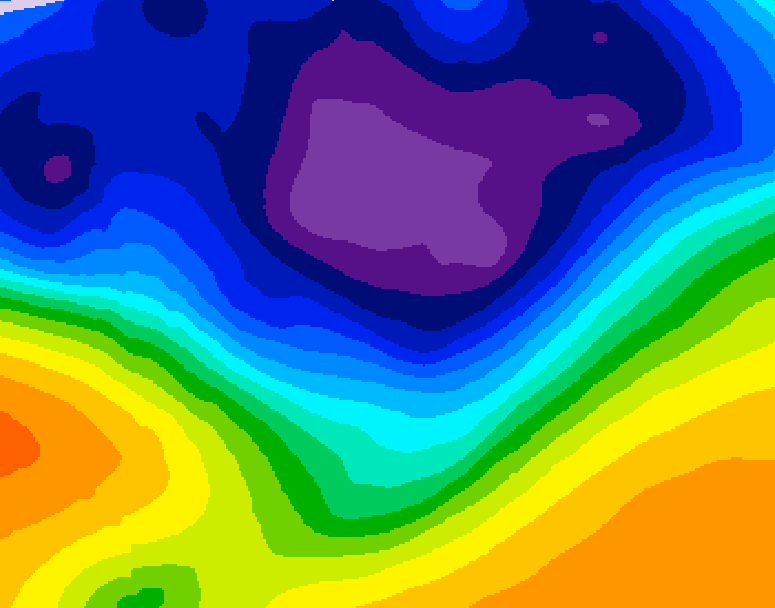 GDPS 500 millibar geopotential height 066 hour forecast chart for Canada based on 2026/03/05 0000Z data