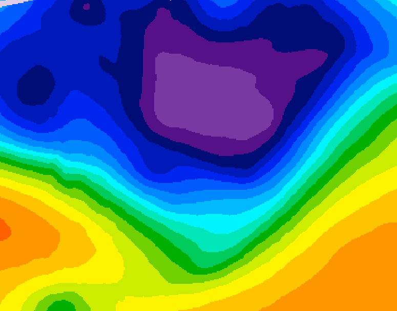 GDPS 500 millibar geopotential height 072 hour forecast chart for Canada based on 2026/03/05 0000Z data