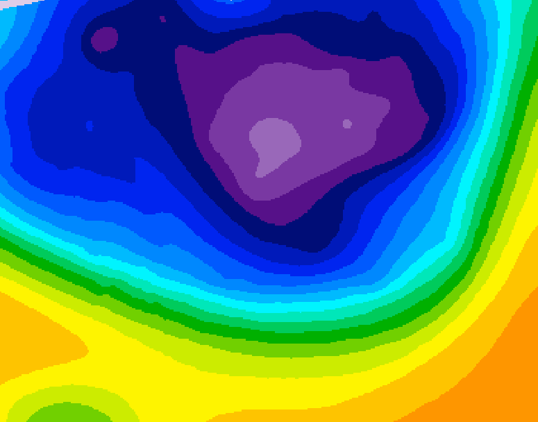 GDPS 500 millibar geopotential height 096 hour forecast chart for Canada based on 2026/03/05 0000Z data
