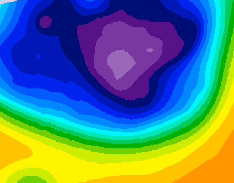 GDPS 500 millibar geopotential height 102 hour forecast chart for Canada based on 2026/03/05 0000Z data