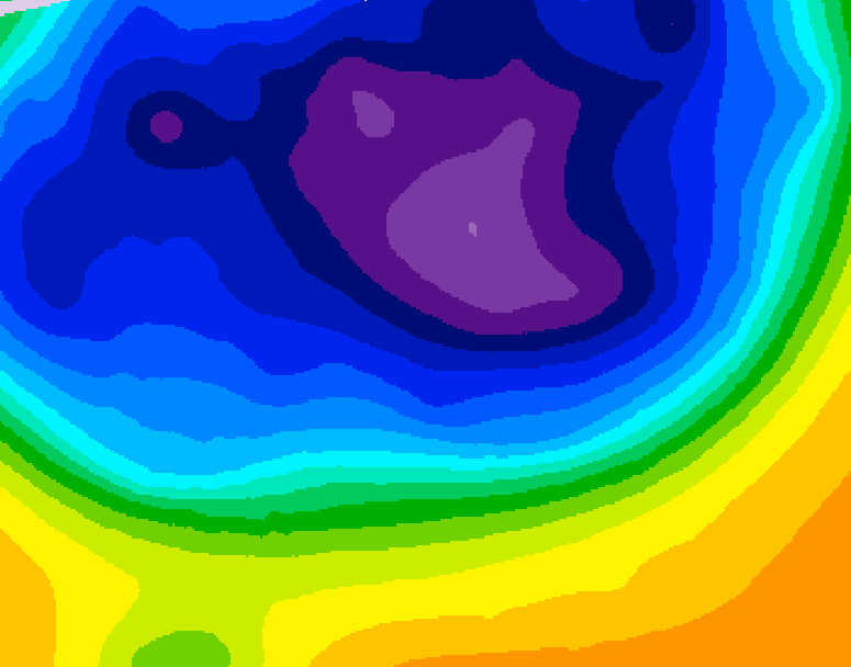 GDPS 500 millibar geopotential height 126 hour forecast chart for Canada based on 2026/03/05 0000Z data