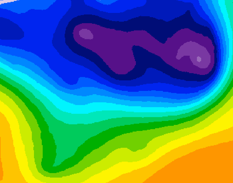 GDPS 500 millibar geopotential height 006 hour forecast chart for Canada based on 2026/03/05 1200Z data