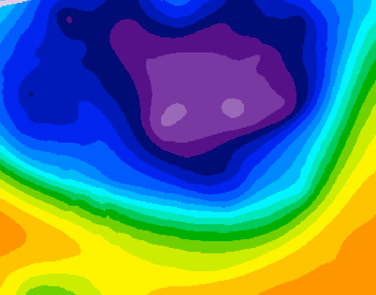 GDPS 500 millibar geopotential height 078 hour forecast chart for Canada based on 2026/03/05 1200Z data