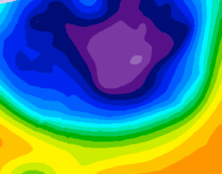 GDPS 500 millibar geopotential height 090 hour forecast chart for Canada based on 2026/03/05 1200Z data