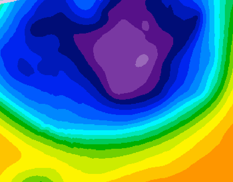 GDPS 500 millibar geopotential height 096 hour forecast chart for Canada based on 2026/03/05 1200Z data
