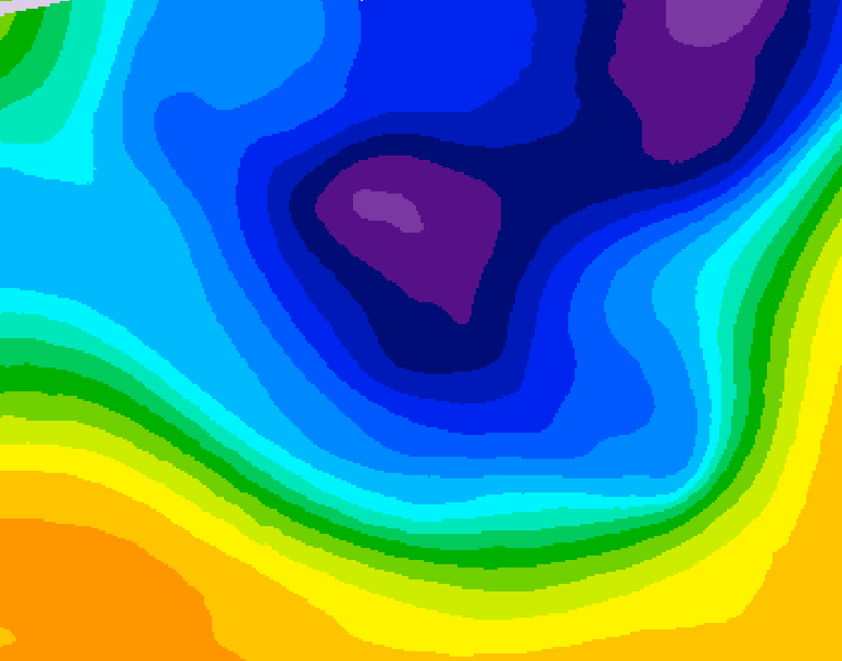 GDPS 500 millibar geopotential height 222 hour forecast chart for Canada based on 2026/03/05 1200Z data