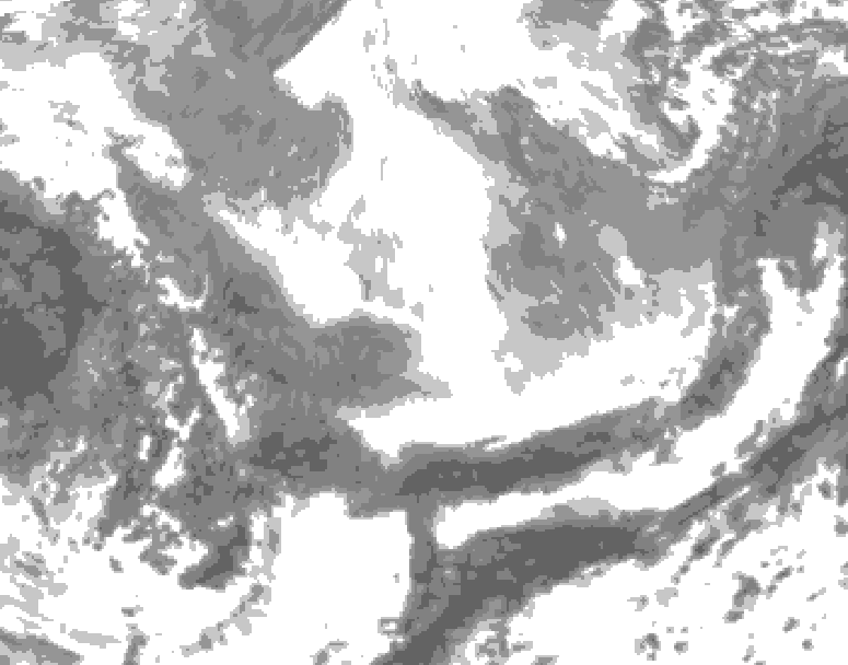 GDPS total cloud 006 hour forecast chart for Canada based on 2026/03/05 0000Z data