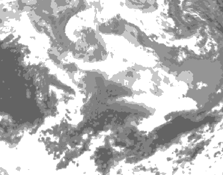 GDPS total cloud 030 hour forecast chart for Canada based on 2026/03/05 0000Z data