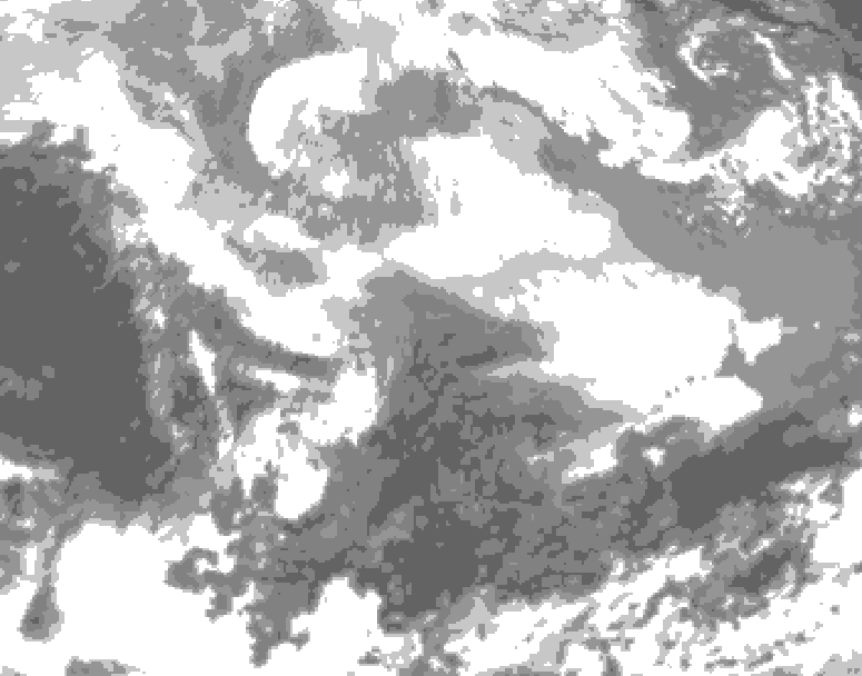GDPS total cloud 036 hour forecast chart for Canada based on 2026/03/05 0000Z data