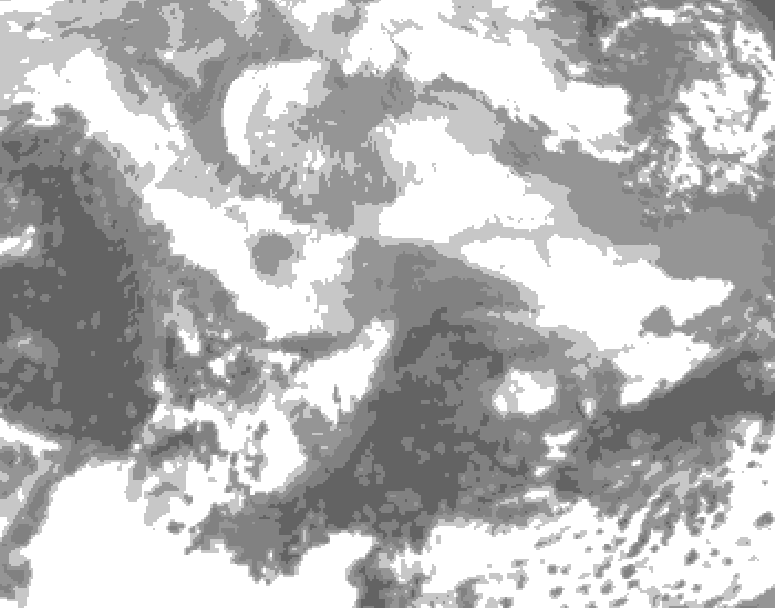 GDPS total cloud 042 hour forecast chart for Canada based on 2026/03/05 0000Z data