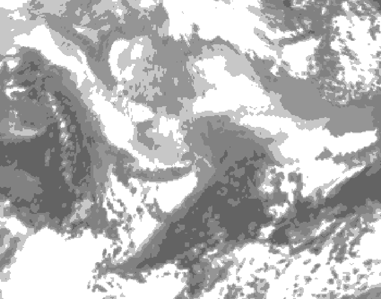 GDPS total cloud 048 hour forecast chart for Canada based on 2026/03/05 0000Z data