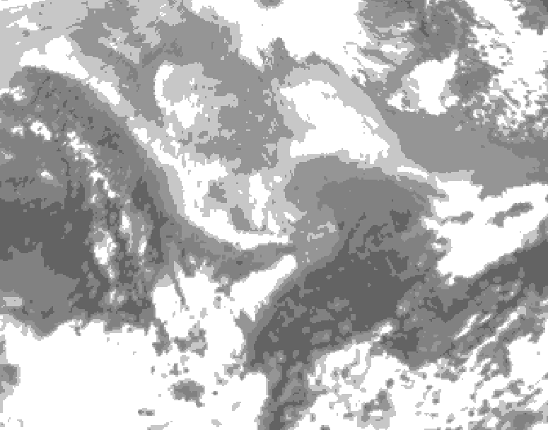 GDPS total cloud 054 hour forecast chart for Canada based on 2026/03/05 0000Z data
