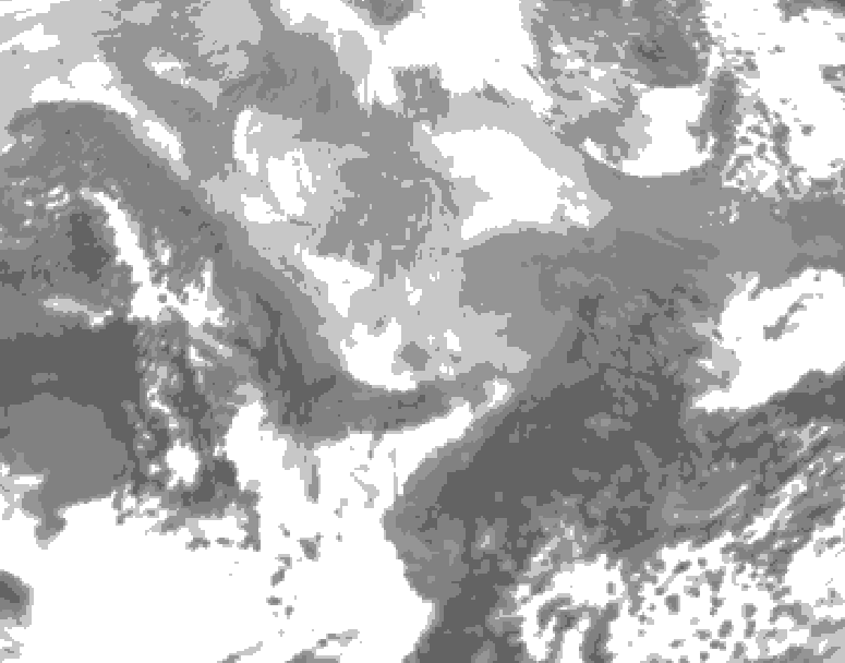 GDPS total cloud 060 hour forecast chart for Canada based on 2026/03/05 0000Z data