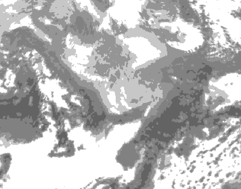 GDPS total cloud 066 hour forecast chart for Canada based on 2026/03/05 0000Z data