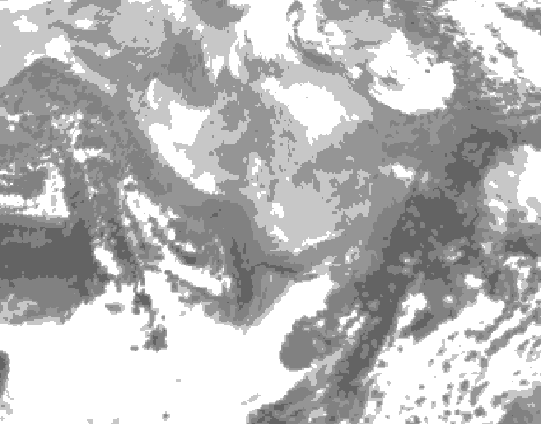 GDPS total cloud 072 hour forecast chart for Canada based on 2026/03/05 0000Z data