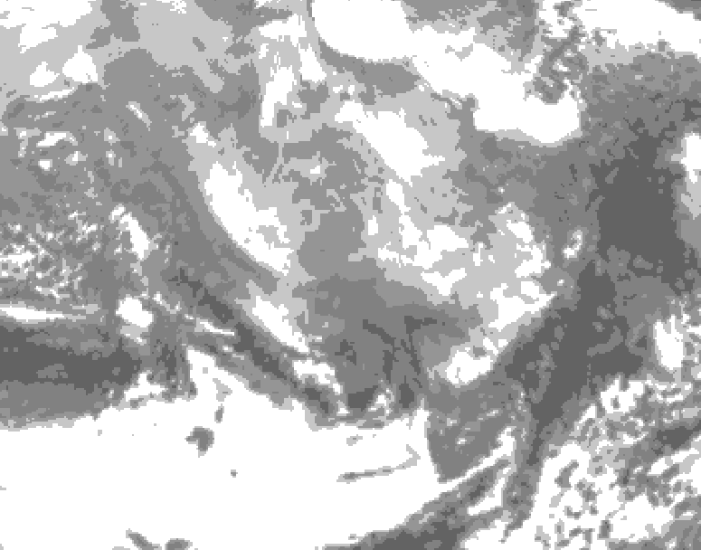 GDPS total cloud 084 hour forecast chart for Canada based on 2026/03/05 0000Z data