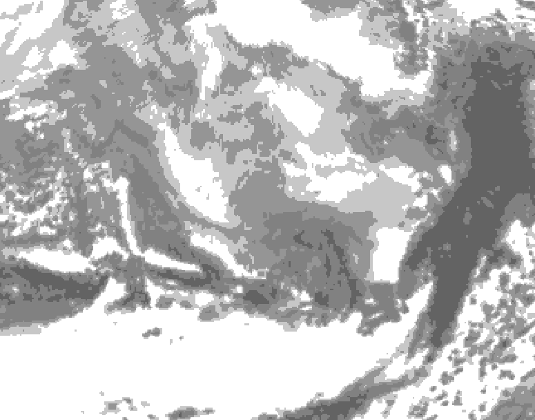 GDPS total cloud 090 hour forecast chart for Canada based on 2026/03/05 0000Z data