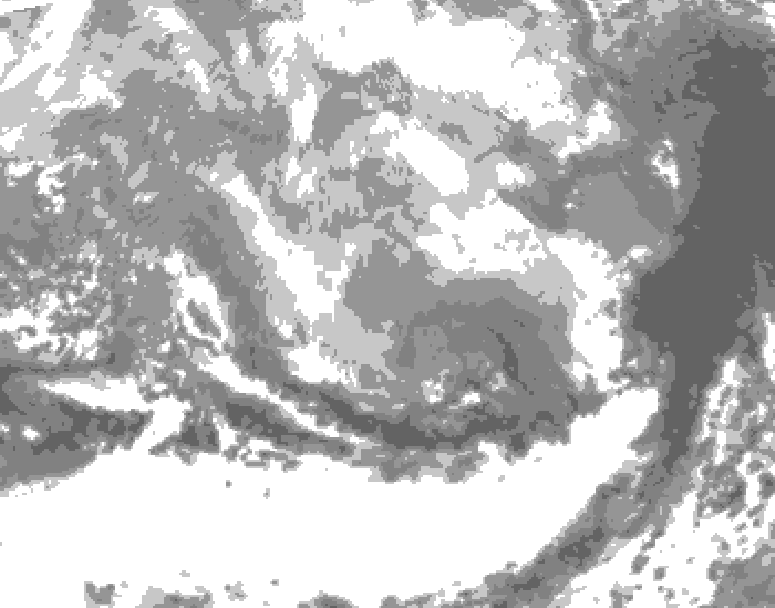 GDPS total cloud 096 hour forecast chart for Canada based on 2026/03/05 0000Z data