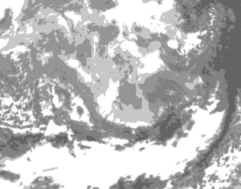 GDPS total cloud 108 hour forecast chart for Canada based on 2026/03/05 0000Z data