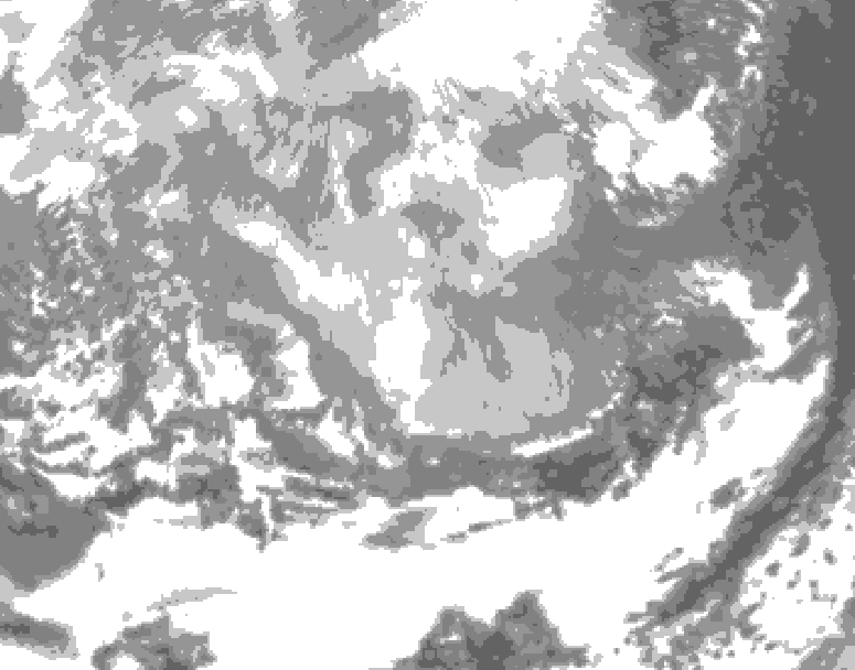 GDPS total cloud 114 hour forecast chart for Canada based on 2026/03/05 0000Z data