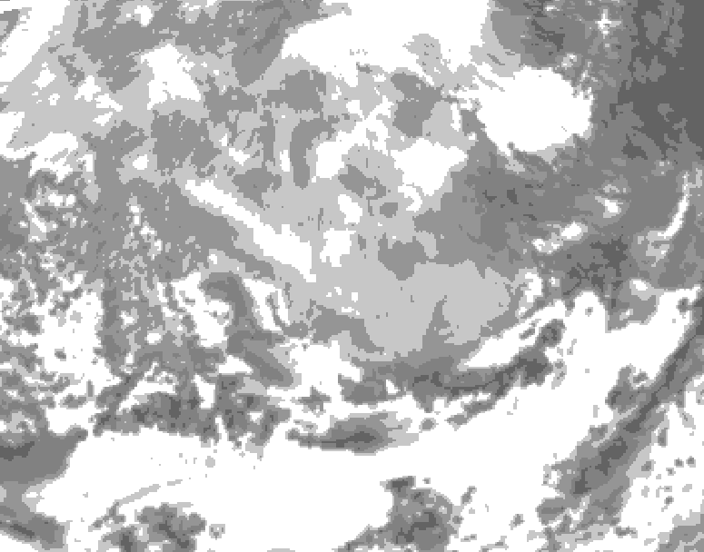 GDPS total cloud 120 hour forecast chart for Canada based on 2026/03/05 0000Z data