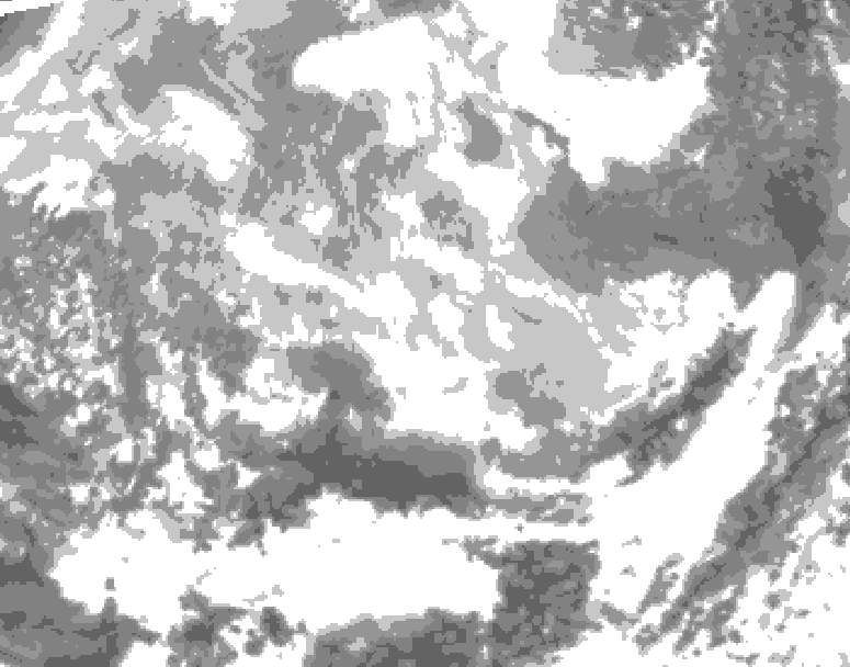 GDPS total cloud 132 hour forecast chart for Canada based on 2026/03/05 0000Z data