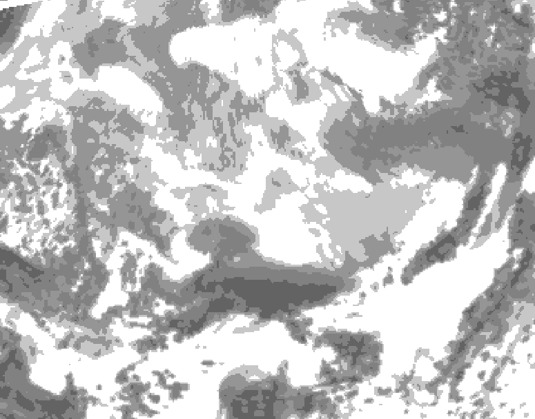 GDPS total cloud 138 hour forecast chart for Canada based on 2026/03/05 0000Z data