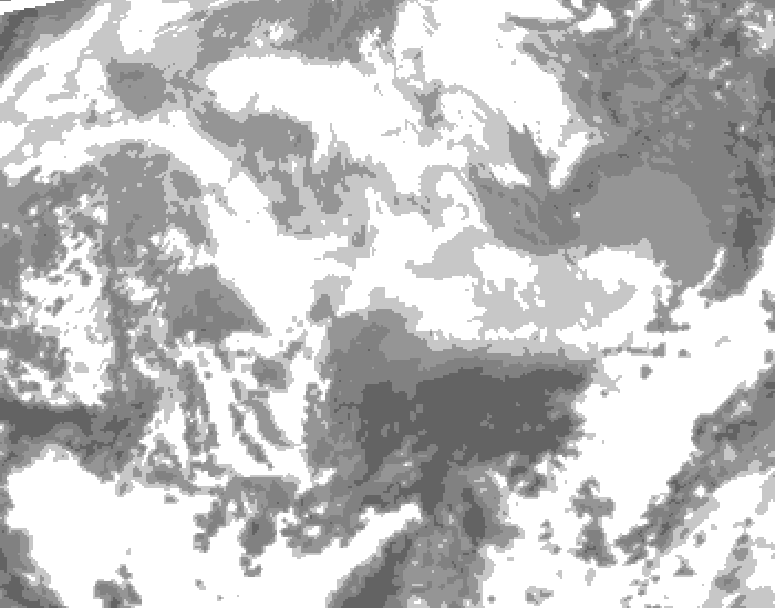 GDPS total cloud 150 hour forecast chart for Canada based on 2026/03/05 0000Z data