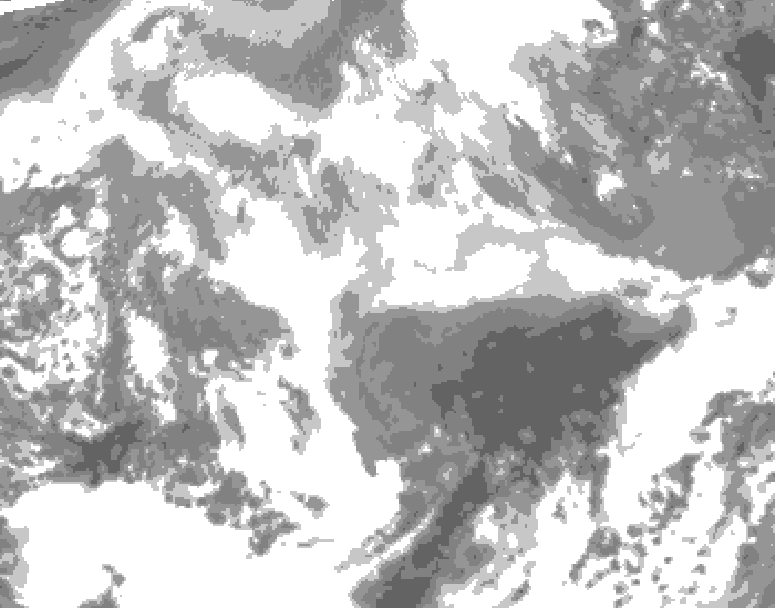 GDPS total cloud 162 hour forecast chart for Canada based on 2026/03/05 0000Z data