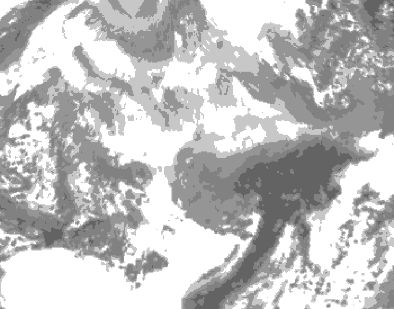 GDPS total cloud 168 hour forecast chart for Canada based on 2026/03/05 0000Z data