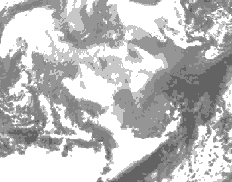 GDPS total cloud 180 hour forecast chart for Canada based on 2026/03/05 0000Z data
