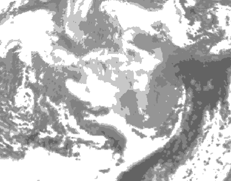 GDPS total cloud 186 hour forecast chart for Canada based on 2026/03/05 0000Z data