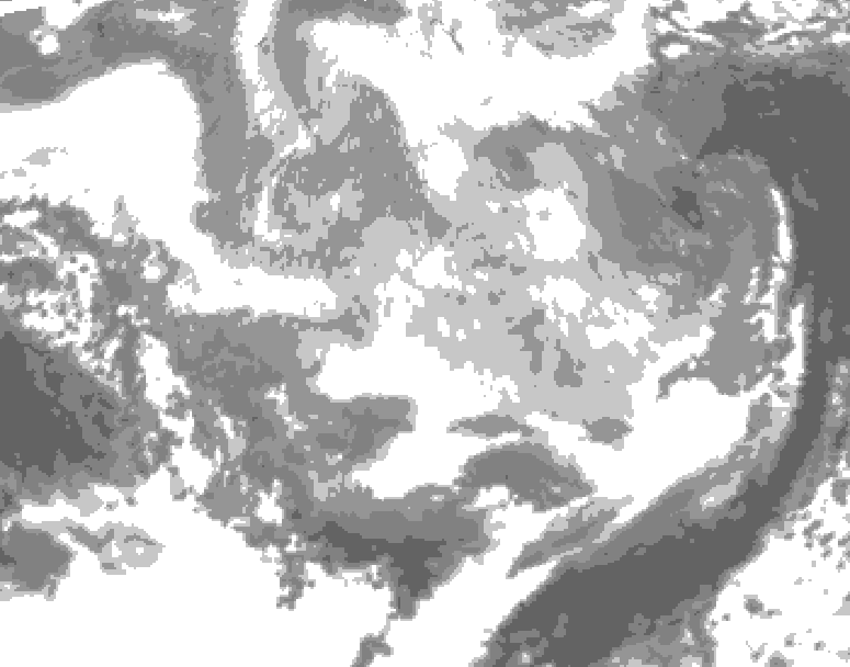 GDPS total cloud 204 hour forecast chart for Canada based on 2026/03/05 0000Z data